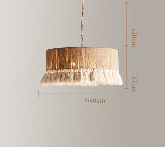 Bohemian Rope Tassel Pendant Chandelier / Round 60x27cm