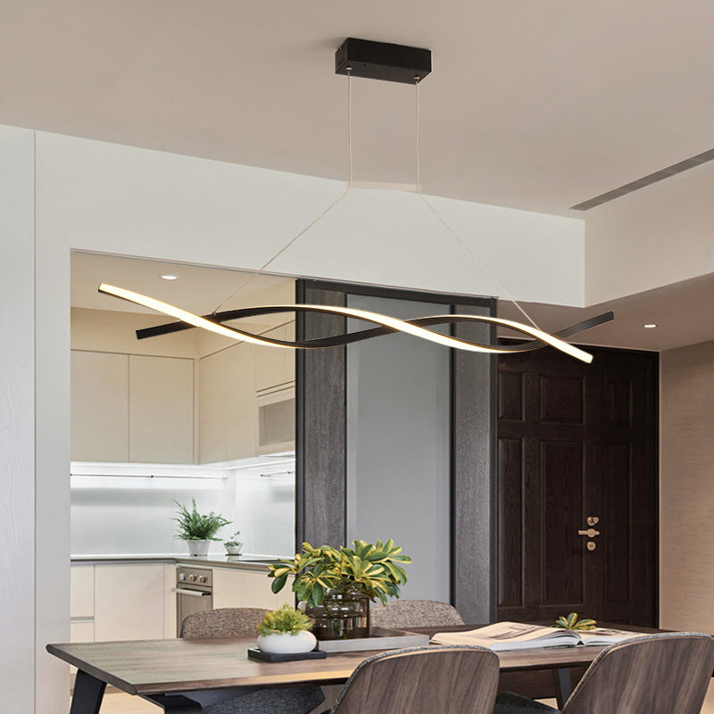 Nordic Black or Gold LED Pendant Light / 32W / Sand Black / Neutral white