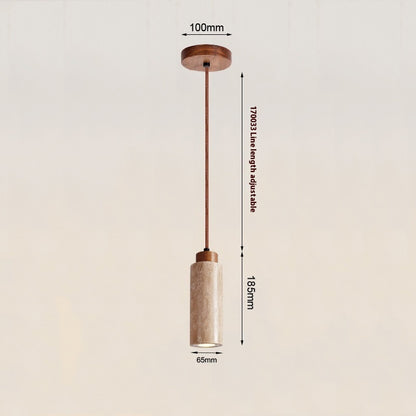 Cave Stone Solid Wood Pendant Light