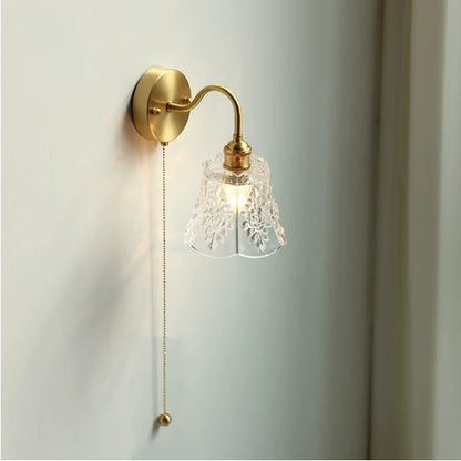 Pumpkin Glass Accent Wall Light / Brass Edison 4W / E Style