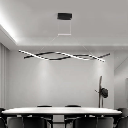 Nordic Black or Gold LED Pendant Light / 32W / Gold / Cool white