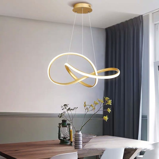 Adjustable Iron LED Dining Pendant Light / White Model A 50cm / Three color dimming / 220V