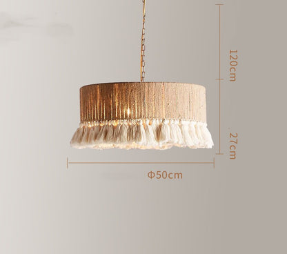 Bohemian Rope Tassel Pendant Chandelier / Suction top 60x27cm