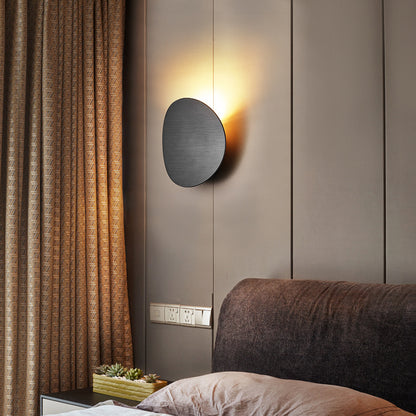 Round Brushed Finish Wall Light