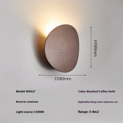 Round Brushed Finish Wall Light / 6W / Too Empty Gray