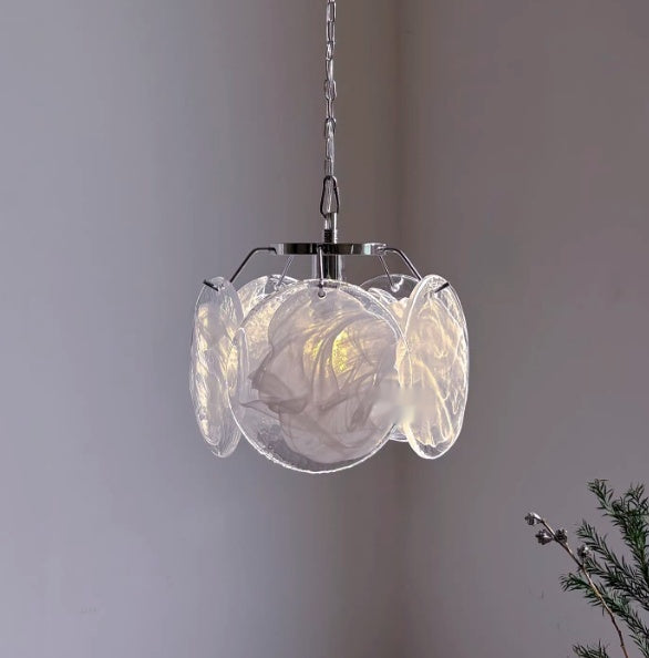 Handmade Coloured Glass Wall Sconce / 18X23cm / Blue
