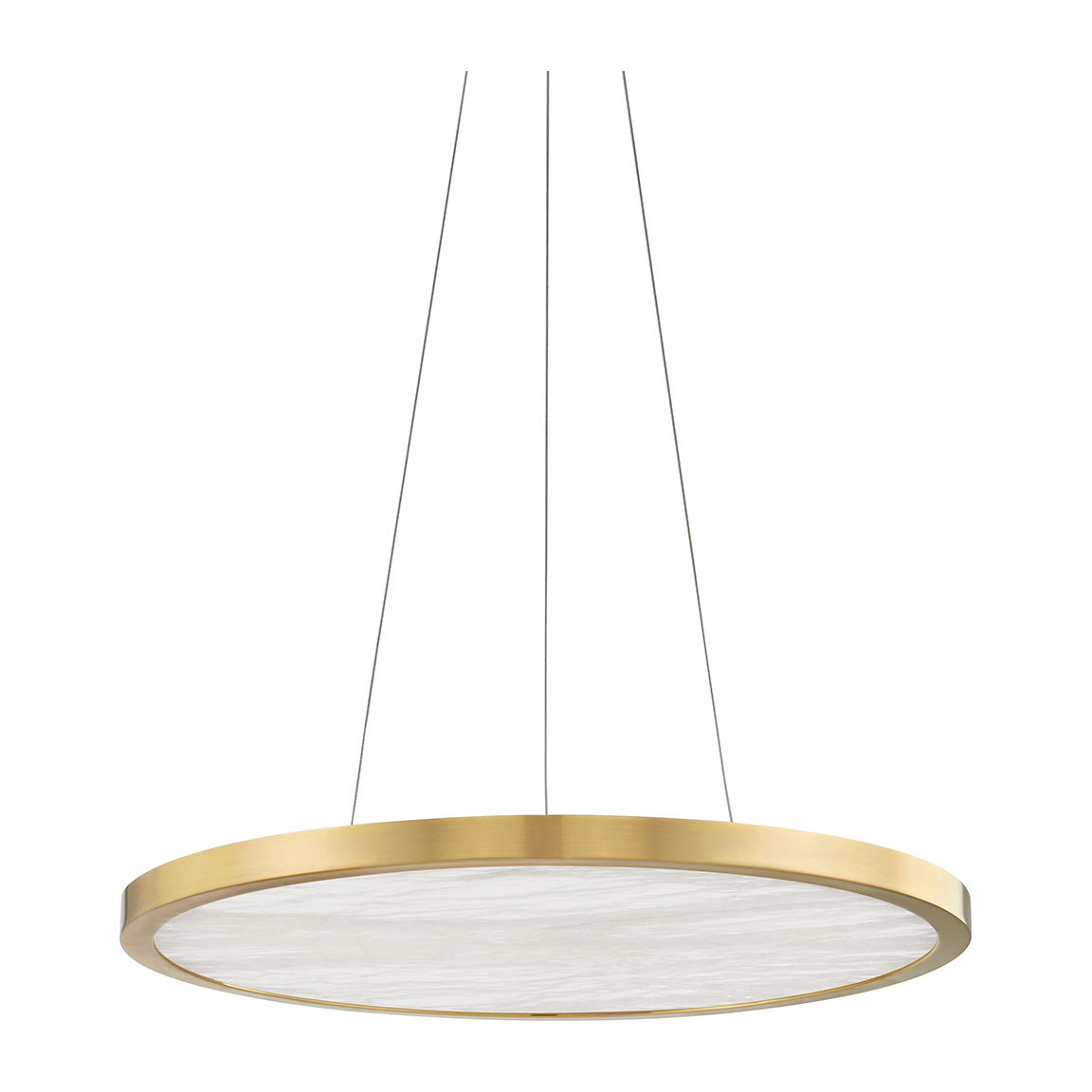 24-Inch Single-Light Statement Chandelier / Aged Brass