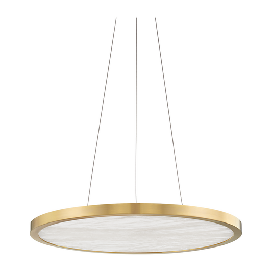 24-Inch Single-Light Statement Chandelier / Aged Brass