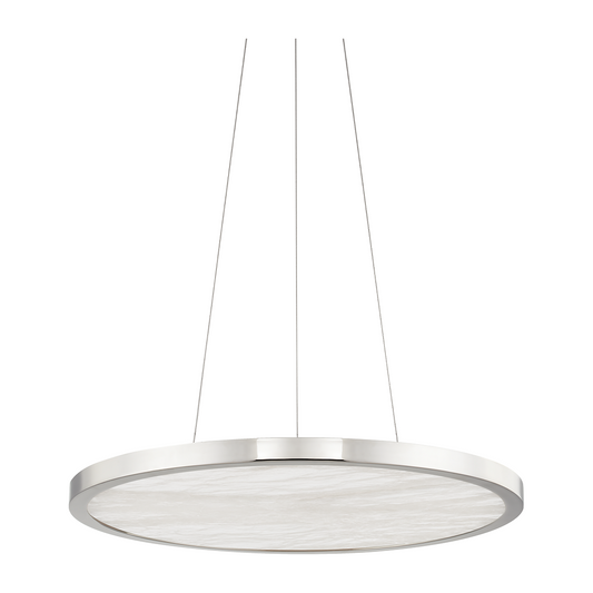 24-Inch Single-Light Statement Chandelier / Polished Nickel