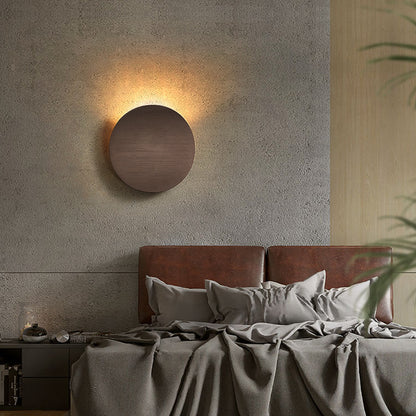 Round Brushed Finish Wall Light / 6W / Modern White