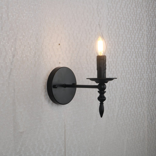 Vintage Industrial Iron Candle Wall Light / Price Without Bulb / E14