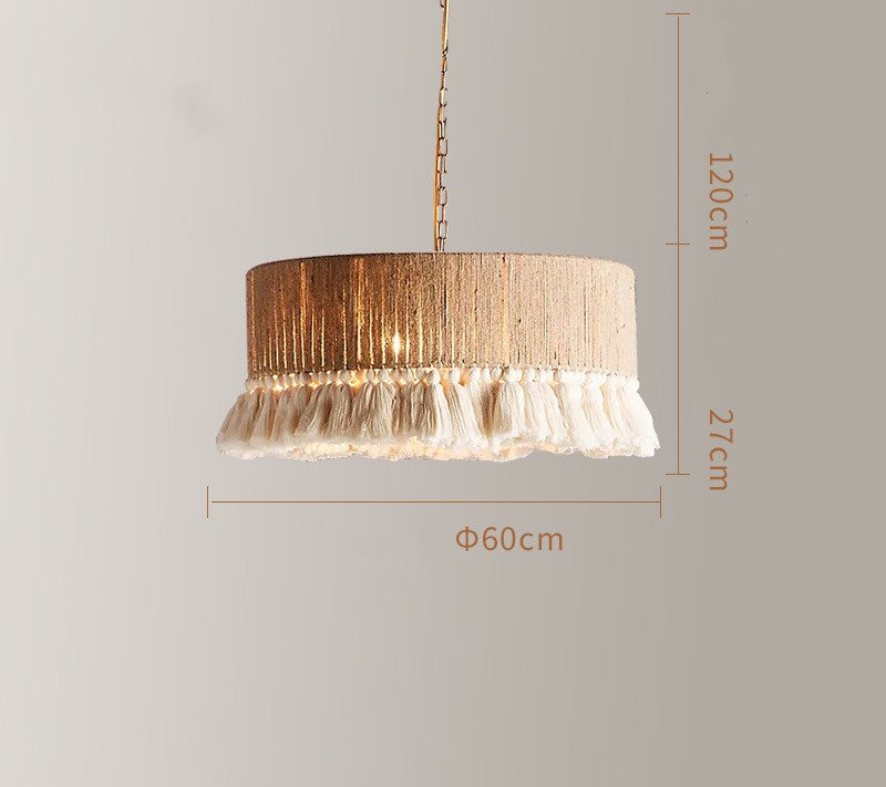 Bohemian Rope Tassel Pendant Chandelier / The bell 30x37cm