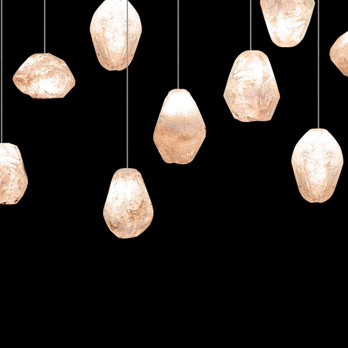 48-Inch Natural Quartz Rectangular Pendant Light