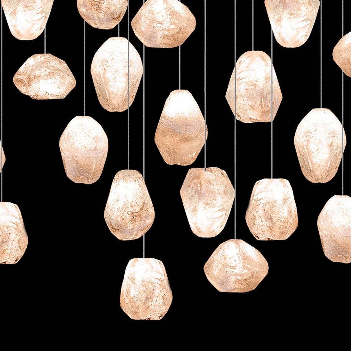 48-Inch Natural Quartz Rectangular Pendant Light