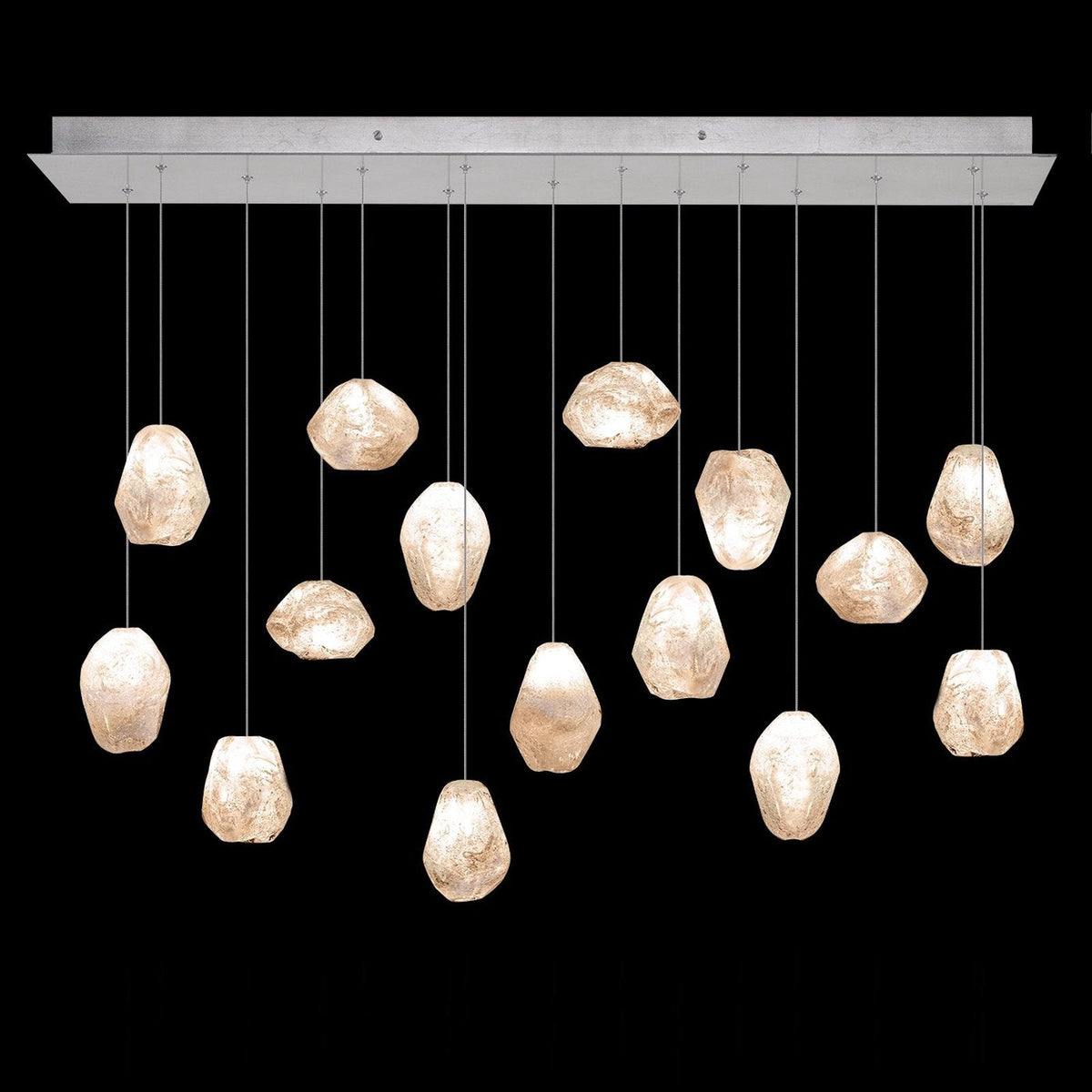 48-Inch Natural Quartz Rectangular Pendant Light