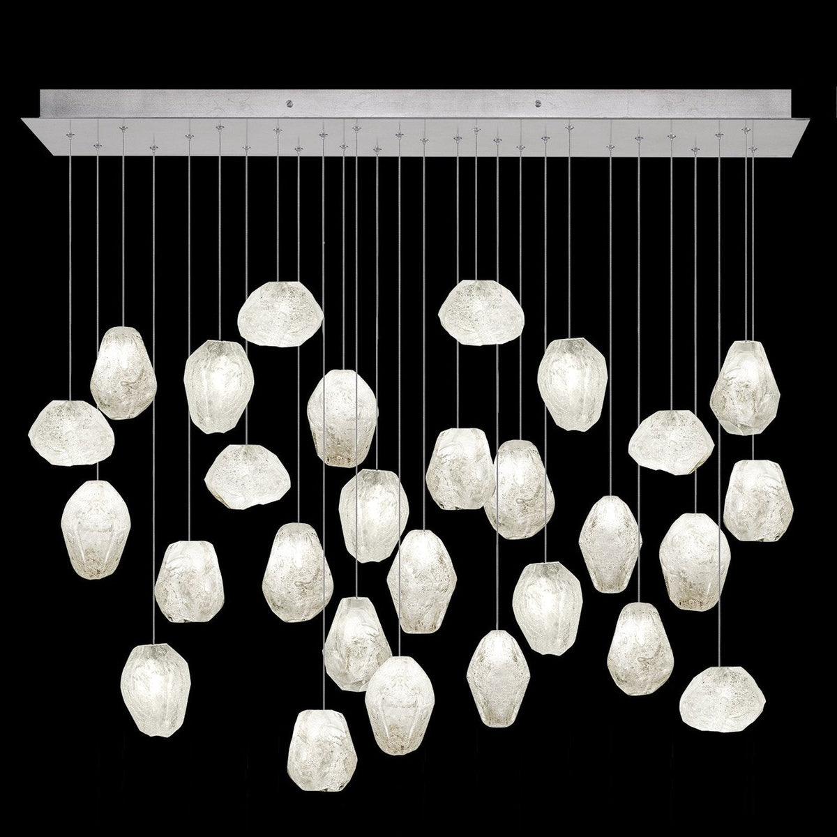 54-Inch Clear Quartz Rectangular Pendant Light