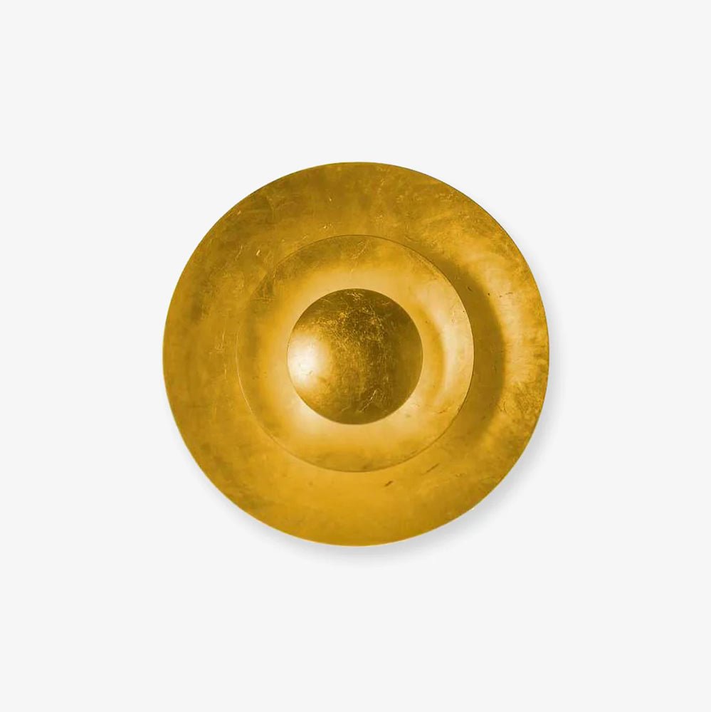 Layered Gold Foil LED Wall Light / ∅ 13.8″ x H 4.7″ / Gold foil & Warm Light / Single