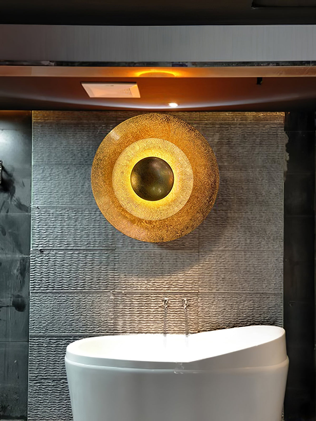 Layered Gold Foil LED Wall Light