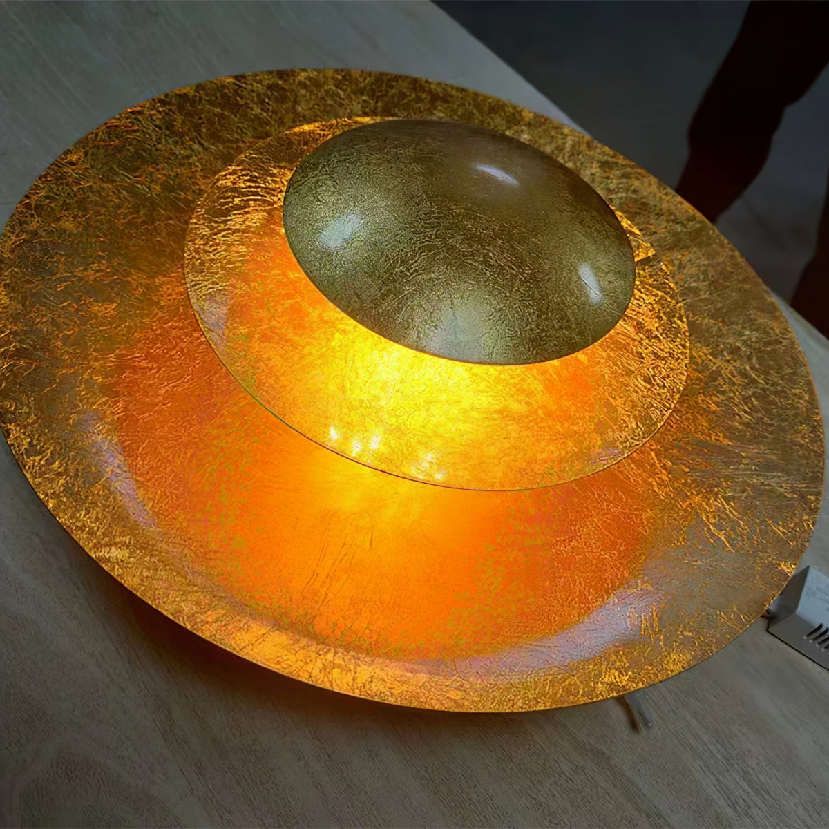 Layered Gold Foil LED Wall Light
