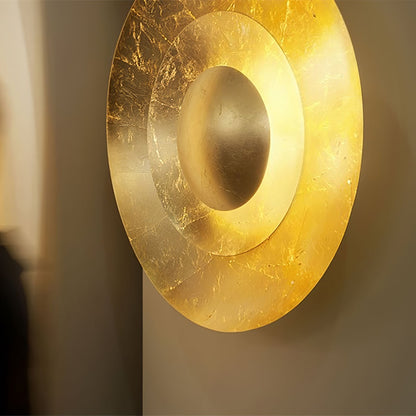 Layered Gold Foil LED Wall Light