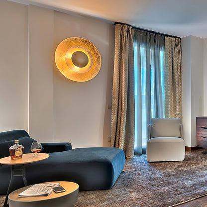 Layered Gold Foil LED Wall Light