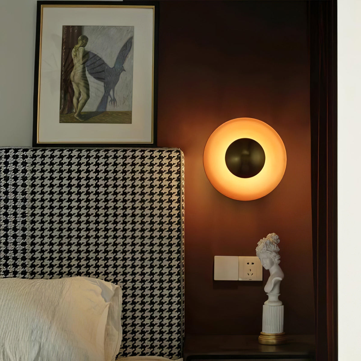 Layered Gold Foil LED Wall Light