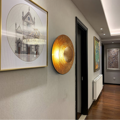 Layered Gold Foil LED Wall Light