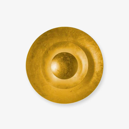 Layered Gold Foil LED Wall Light / ∅ 27.6″ x H 7.9″ / Gold foil & Warm Light / Single