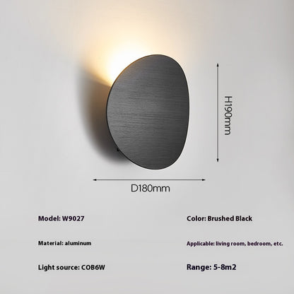 Round Brushed Finish Wall Light