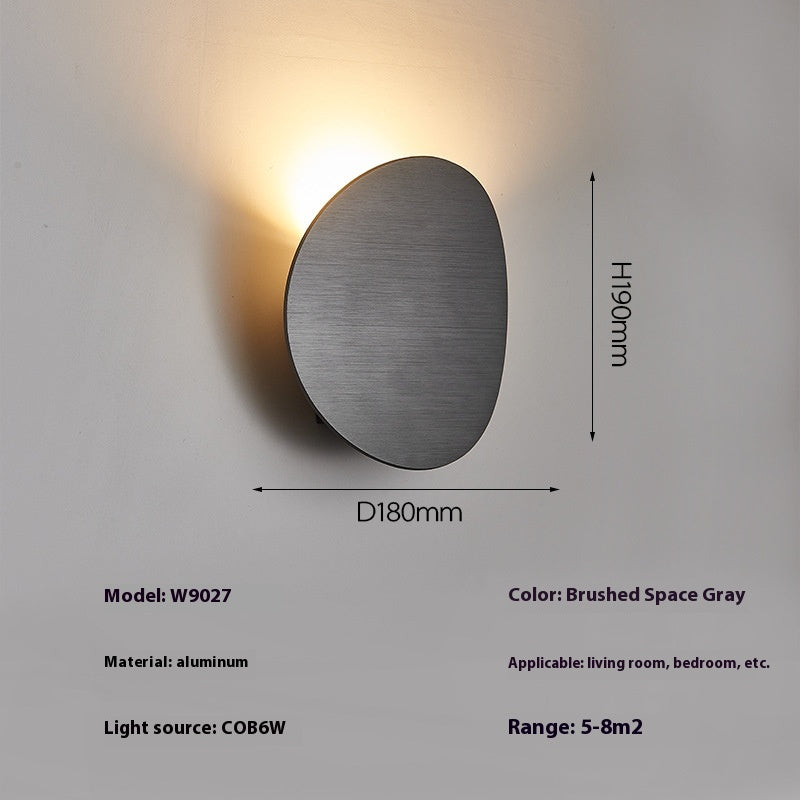 Round Brushed Finish Wall Light