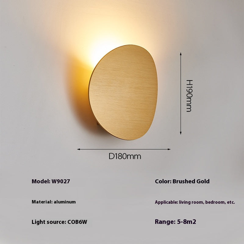 Round Brushed Finish Wall Light
