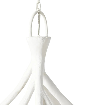 38-Inch Gray or White Gesso Chandelier