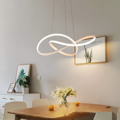 Adjustable Iron LED Dining Pendant Light / White Model A 60cm / Stepless dimming / 220V