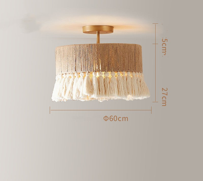Bohemian Rope Tassel Pendant Chandelier / The bell 40x47cm