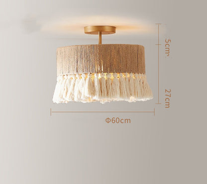 Bohemian Rope Tassel Pendant Chandelier / The bell 40x47cm